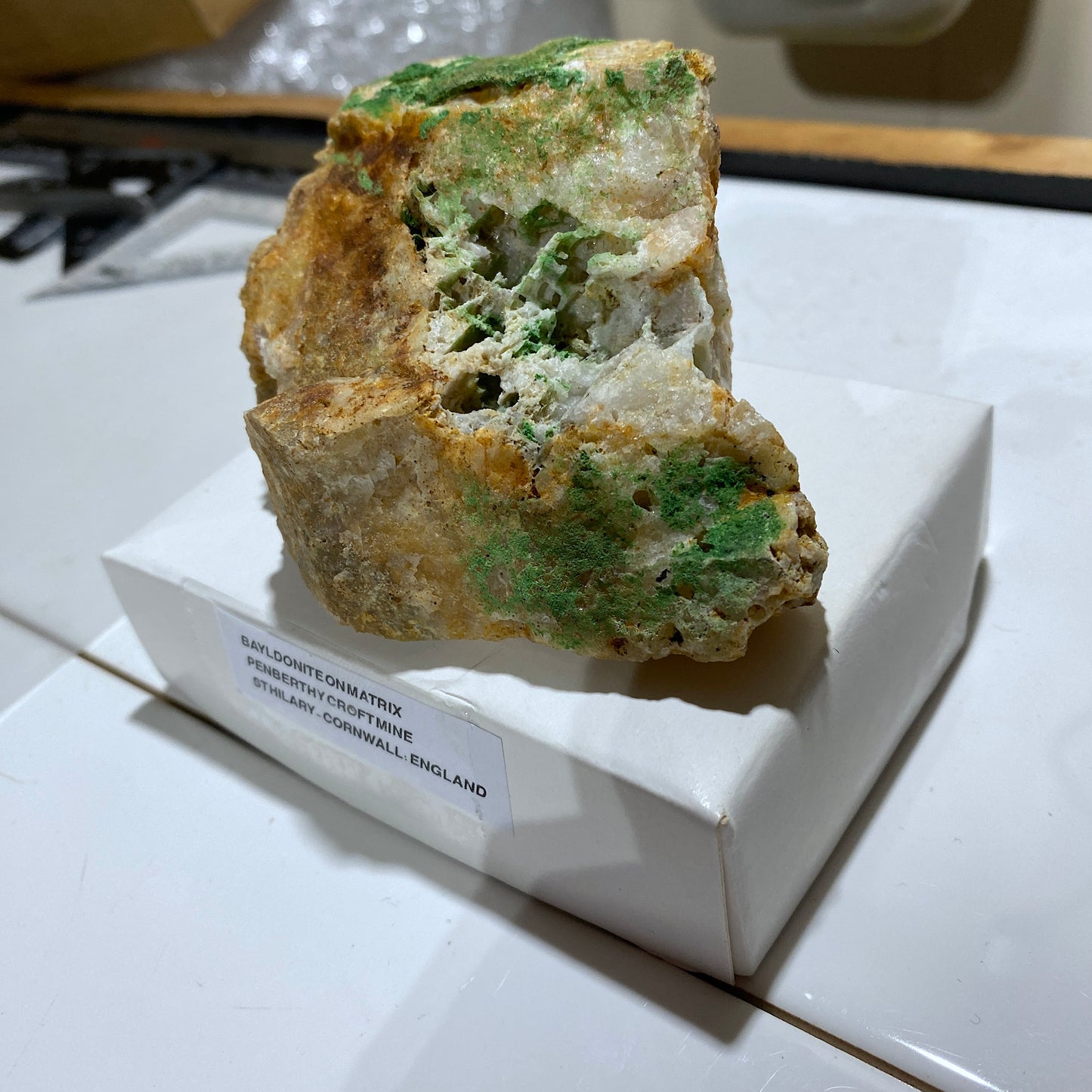 BAYLDONITE : DUCKETTS SHAFT, PENBERTHY CROFT MINE, ST HILARY, CORNWALL 258g MF1571