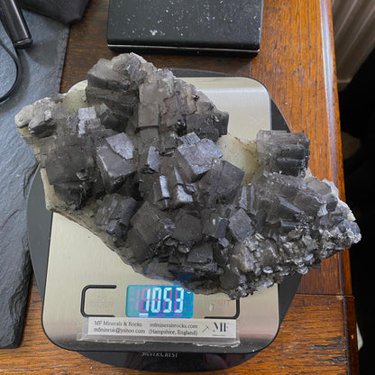 FLUORITE ON QUARTZ - BLACKDENE MINE, IRESHOPEBURN, STANHOPE, CO. DURHAM, ENGLAND