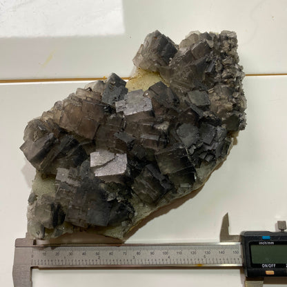 FLUORITE ON QUARTZ - BLACKDENE MINE, IRESHOPEBURN, STANHOPE, CO. DURHAM, ENGLAND