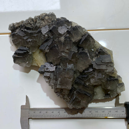 FLUORITE ON QUARTZ - BLACKDENE MINE, IRESHOPEBURN, STANHOPE, CO. DURHAM, ENGLAND