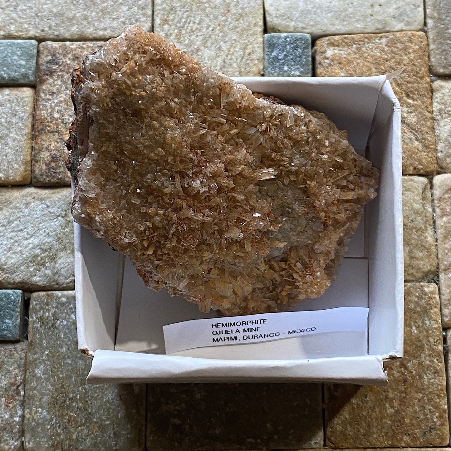HEMIMORPHITE : OJUELA MINE, MAPIMI, DURANGO, MEXICO. 55g MF5224