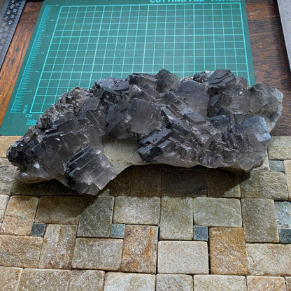 FLUORITE ON QUARTZ - BLACKDENE MINE, IRESHOPEBURN, STANHOPE, CO. DURHAM, ENGLAND