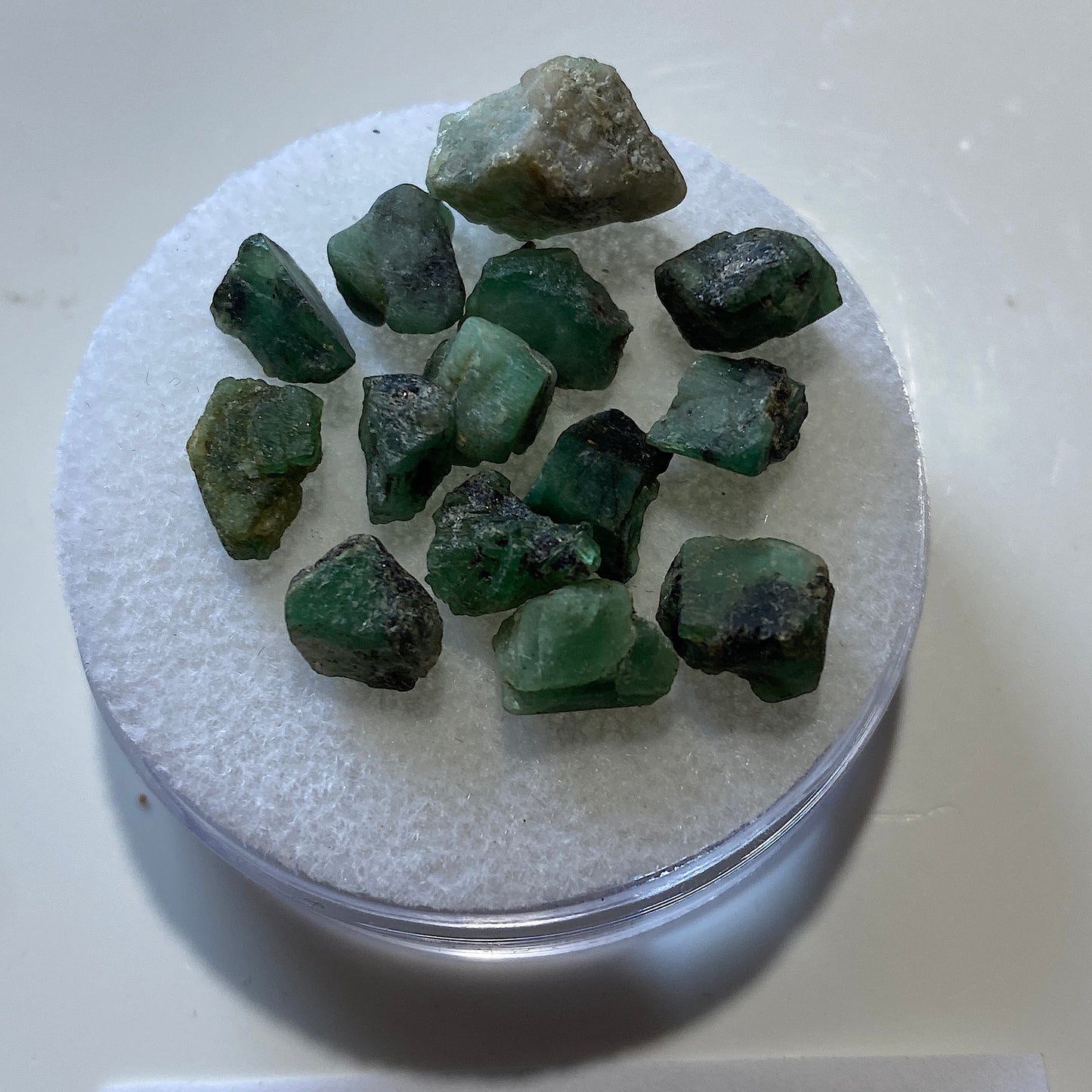 EMERALD BERYL x 14 : KAFUBU, COPPER BELT PROVINCE, ZAMBIA. 22.80Ct [4g+] MF5225