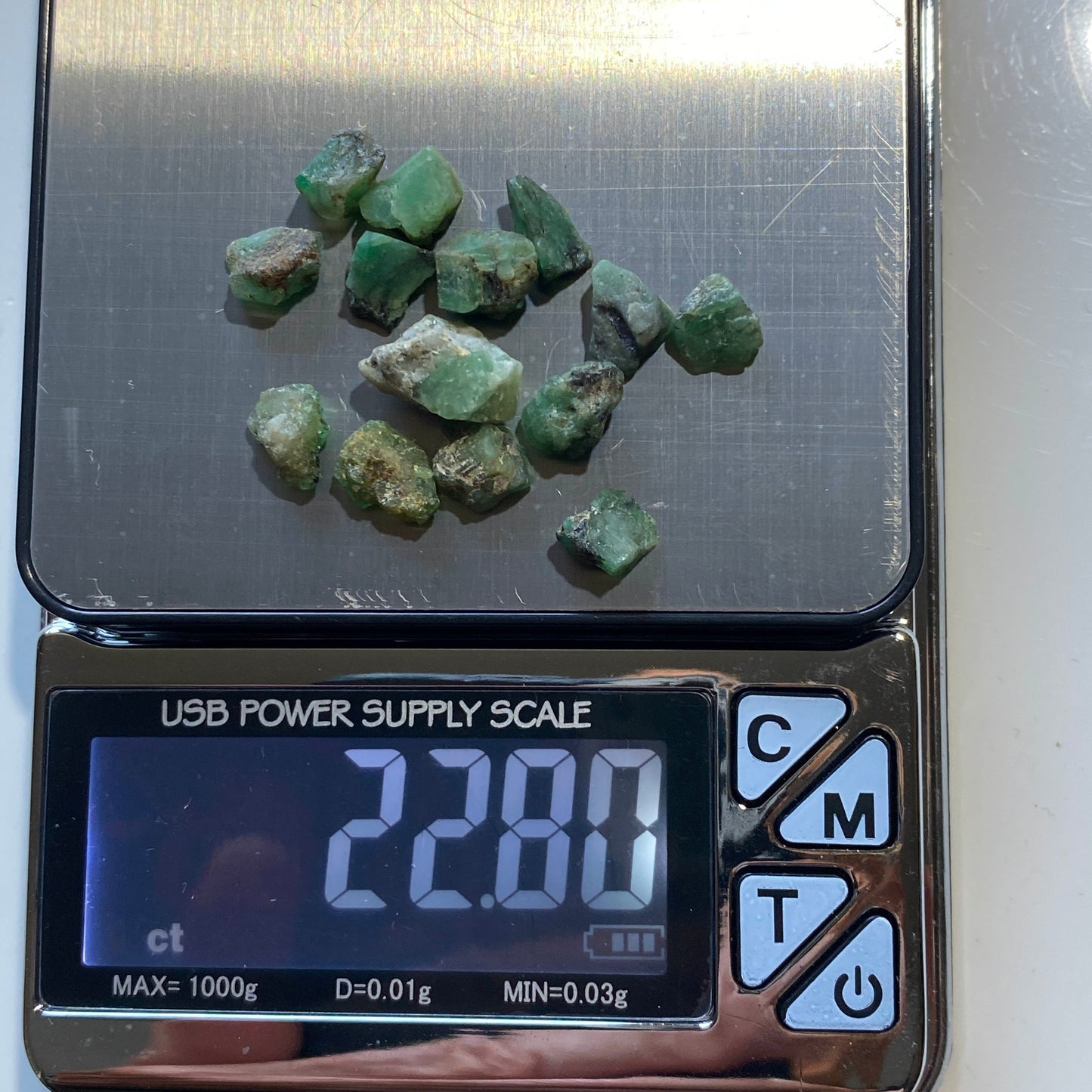 EMERALD BERYL x 14 : KAFUBU, COPPER BELT PROVINCE, ZAMBIA. 22.80Ct [4g+] MF5225