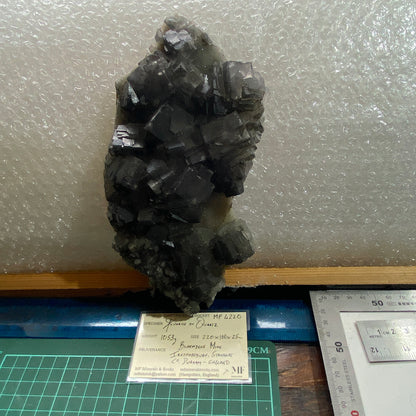 FLUORITE ON QUARTZ - BLACKDENE MINE, IRESHOPEBURN, STANHOPE, CO. DURHAM, ENGLAND