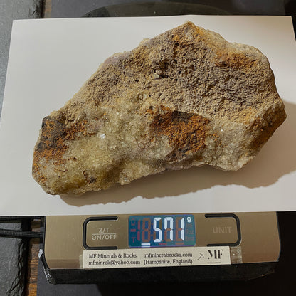 FLUORITE WITH QUARTZ : RAMPGILL MINE, NENTHEAD, CUMBRIA, ENGLAND 592g MF1558