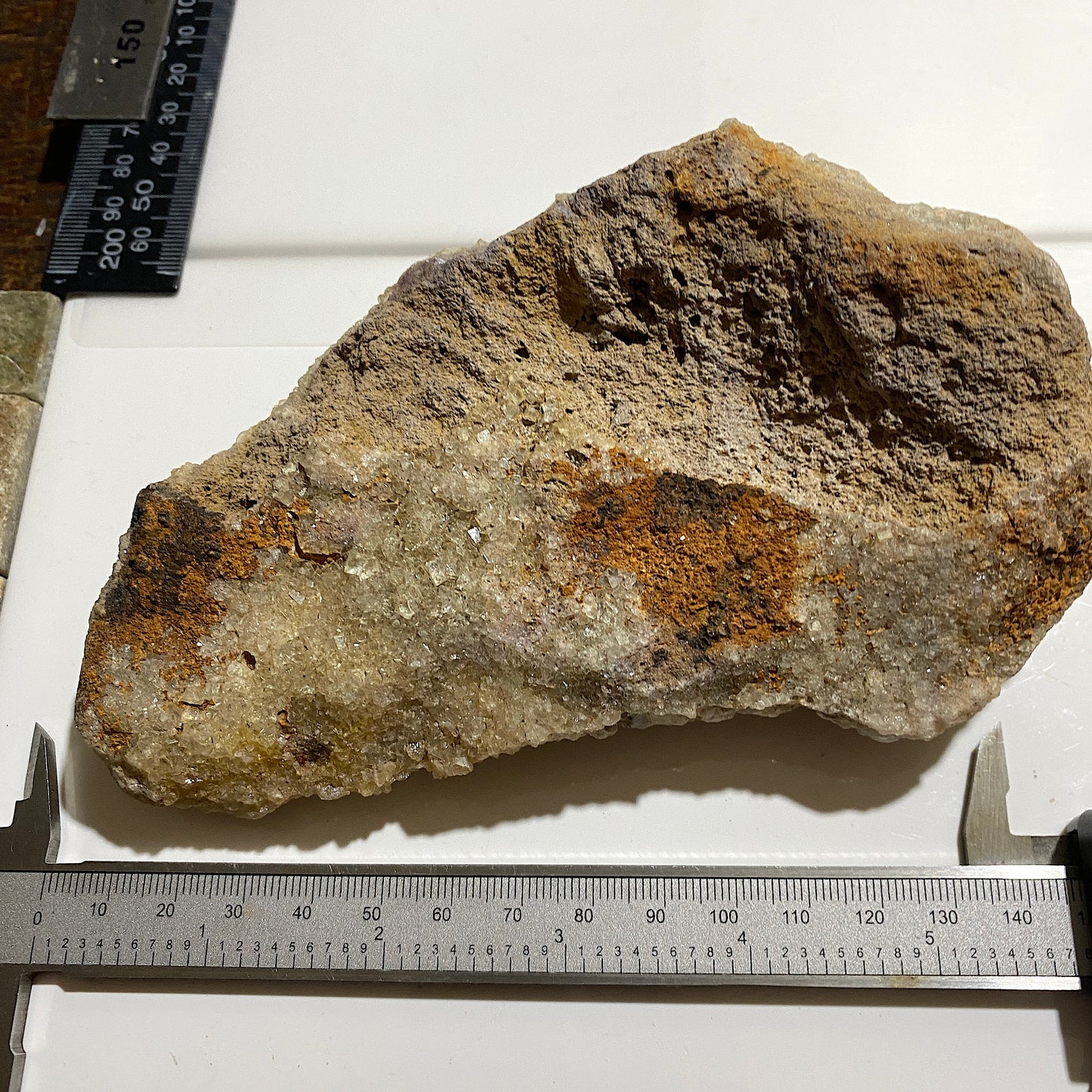 FLUORITE WITH QUARTZ : RAMPGILL MINE, NENTHEAD, CUMBRIA, ENGLAND 592g MF1558