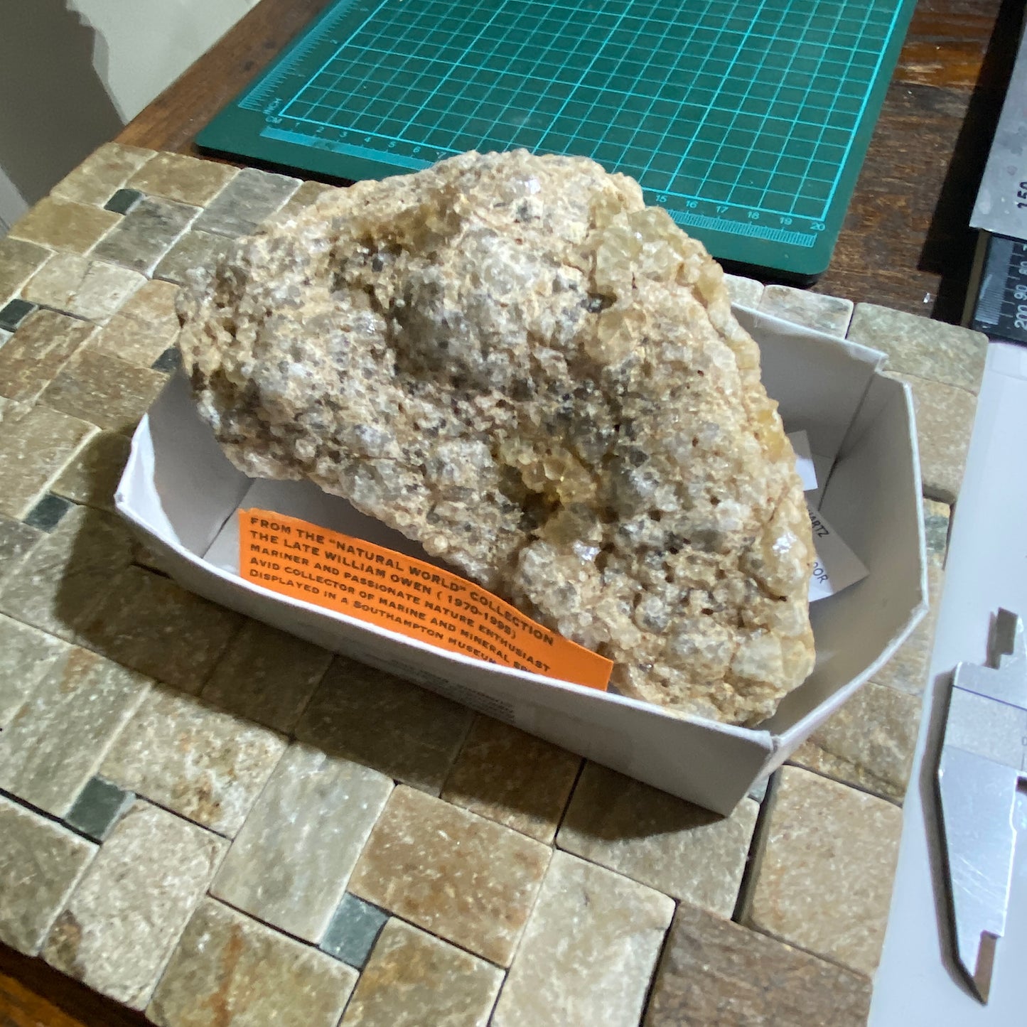 FLUORITE WITH QUARTZ : RAMPGILL MINE, NENTHEAD, CUMBRIA, ENGLAND 592g MF1558