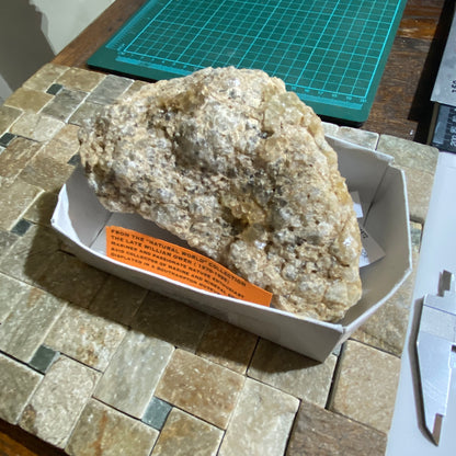 FLUORITE WITH QUARTZ : RAMPGILL MINE, NENTHEAD, CUMBRIA, ENGLAND 592g MF1558