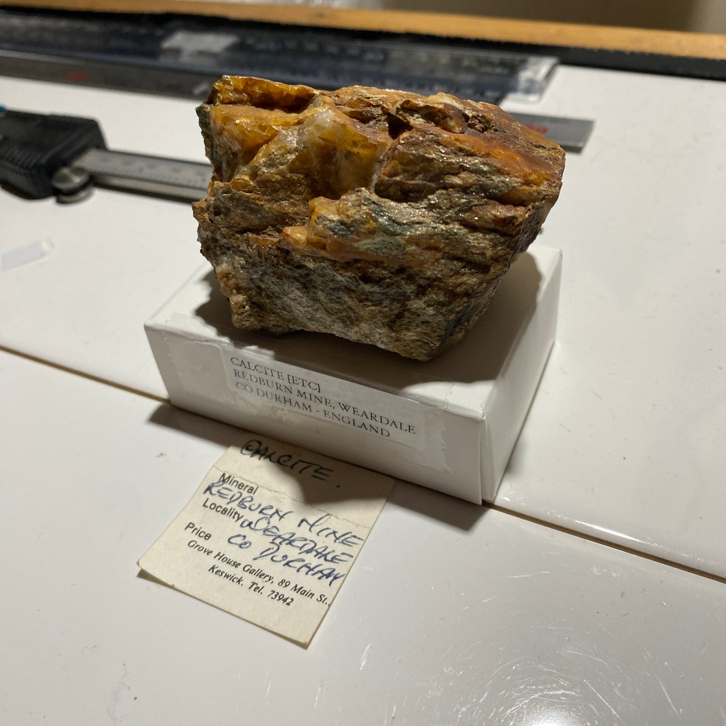 CALCITE [ETC] : REDBURN MINE, WEARDALE, COUNTY DURHAM, ENGLAND 201g MF5228