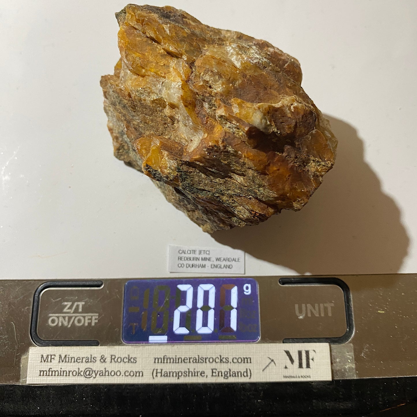 CALCITE [ETC] : REDBURN MINE, WEARDALE, COUNTY DURHAM, ENGLAND 201g MF5228
