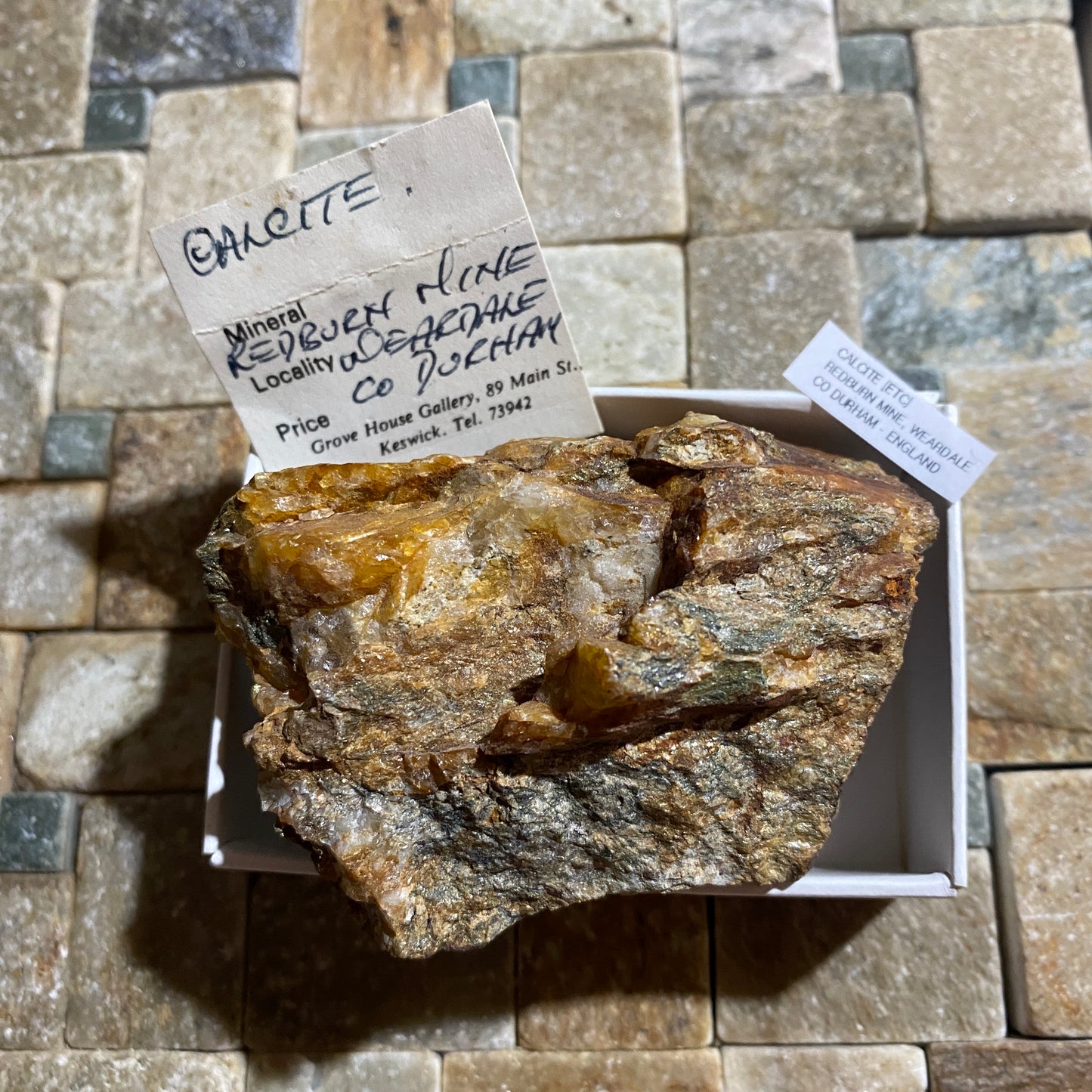 CALCITE [ETC] : REDBURN MINE, WEARDALE, COUNTY DURHAM, ENGLAND 201g MF5228