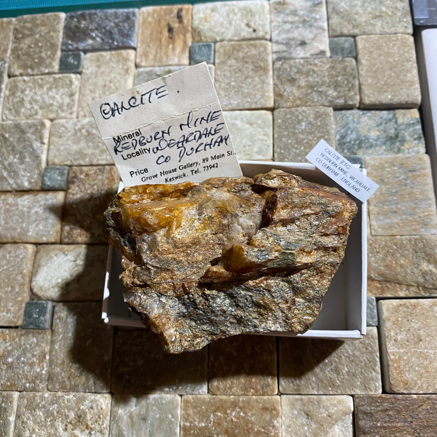 CALCITE [ETC] : REDBURN MINE, WEARDALE, COUNTY DURHAM, ENGLAND 201g MF5228