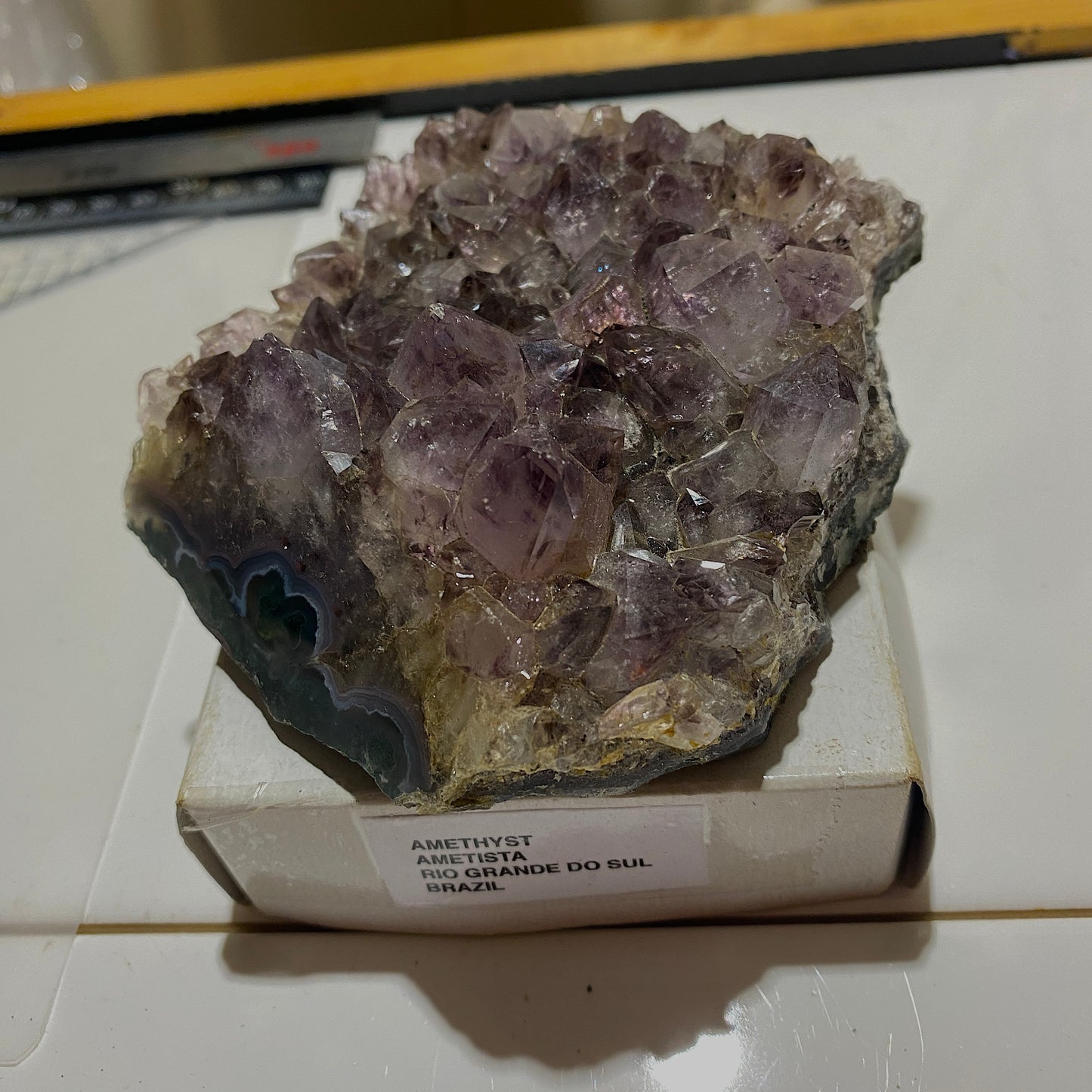 AMETHYST QUARTZ CRYSTAL ASSEMBLAGE.  AMETISTA, BRAZIL 343g MF1516