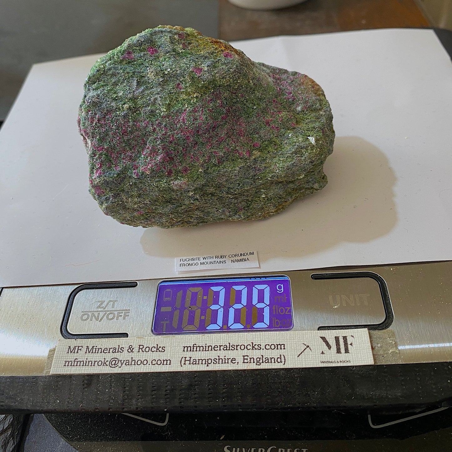 FUCHSITE WITH RUBY CORUNDUM : ERONGO MOUNTAINS, NAMIBIA 329g. MF5230