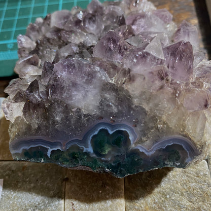AMETHYST QUARTZ CRYSTAL ASSEMBLAGE.  AMETISTA, BRAZIL 343g MF1516