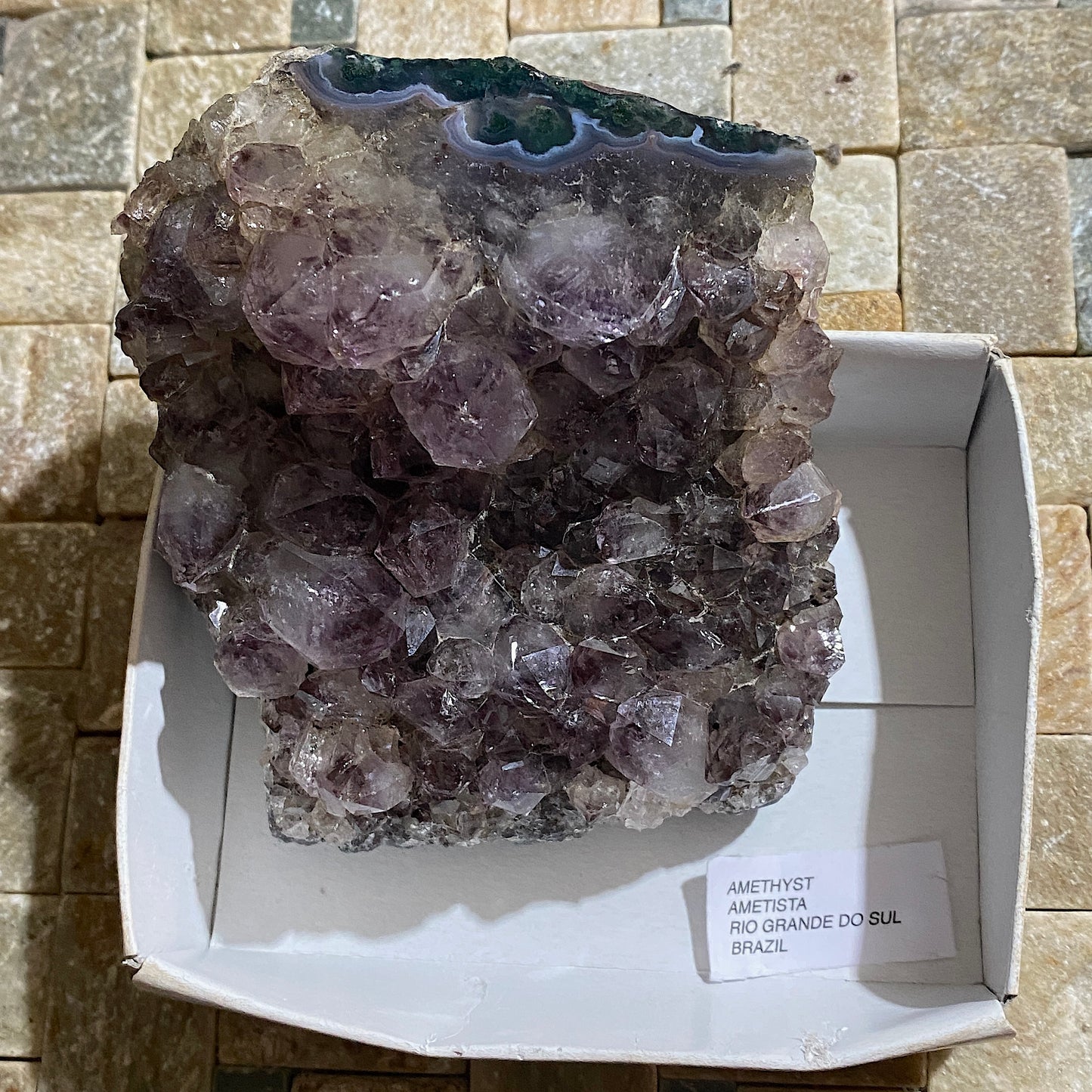 AMETHYST QUARTZ CRYSTAL ASSEMBLAGE.  AMETISTA, BRAZIL 343g MF1516