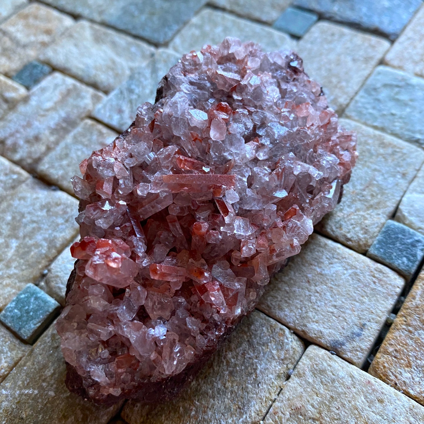 HEMATITE/CALCITE UNUSUAL SPECIMEN FROM BECKERMET MINE, CUMBRIA. 117g MF2036