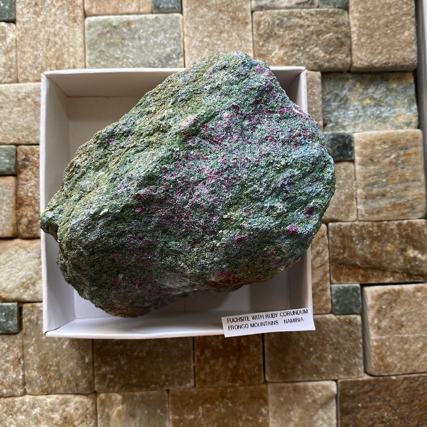 FUCHSITE WITH RUBY CORUNDUM : ERONGO MOUNTAINS, NAMIBIA 329g. MF5230