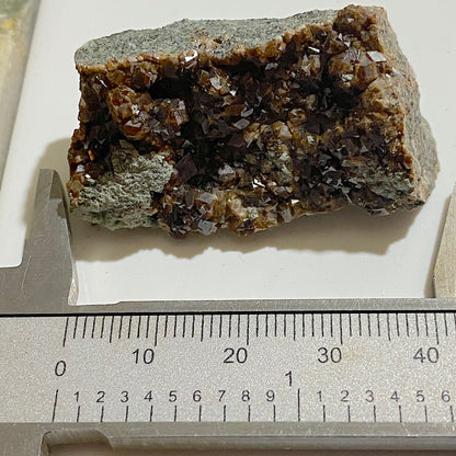 ANDRADITE GARNET CRYSTAL ASSEMBLAGE, SKJERPEMYR MINE, NORWAY 29g MF1562