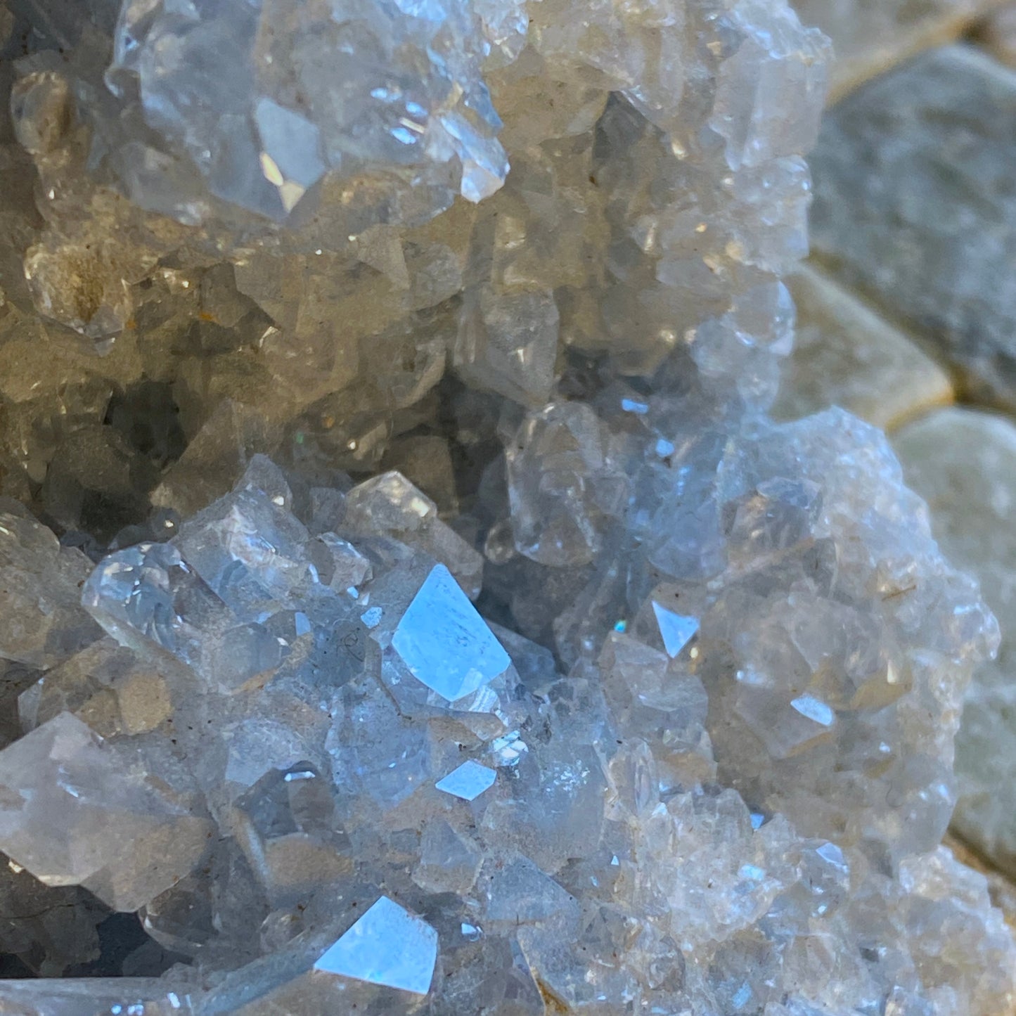 CELESTITE CRYSTAL ASSEMBLAGE FROM SAKOARY DEPOSIT, , MADAGASCAR  303g MF2033