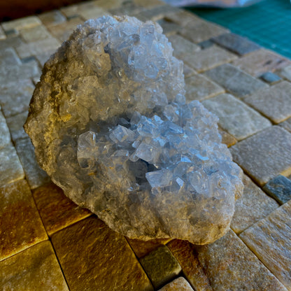 CELESTITE CRYSTAL ASSEMBLAGE FROM SAKOARY DEPOSIT, , MADAGASCAR  303g MF2033