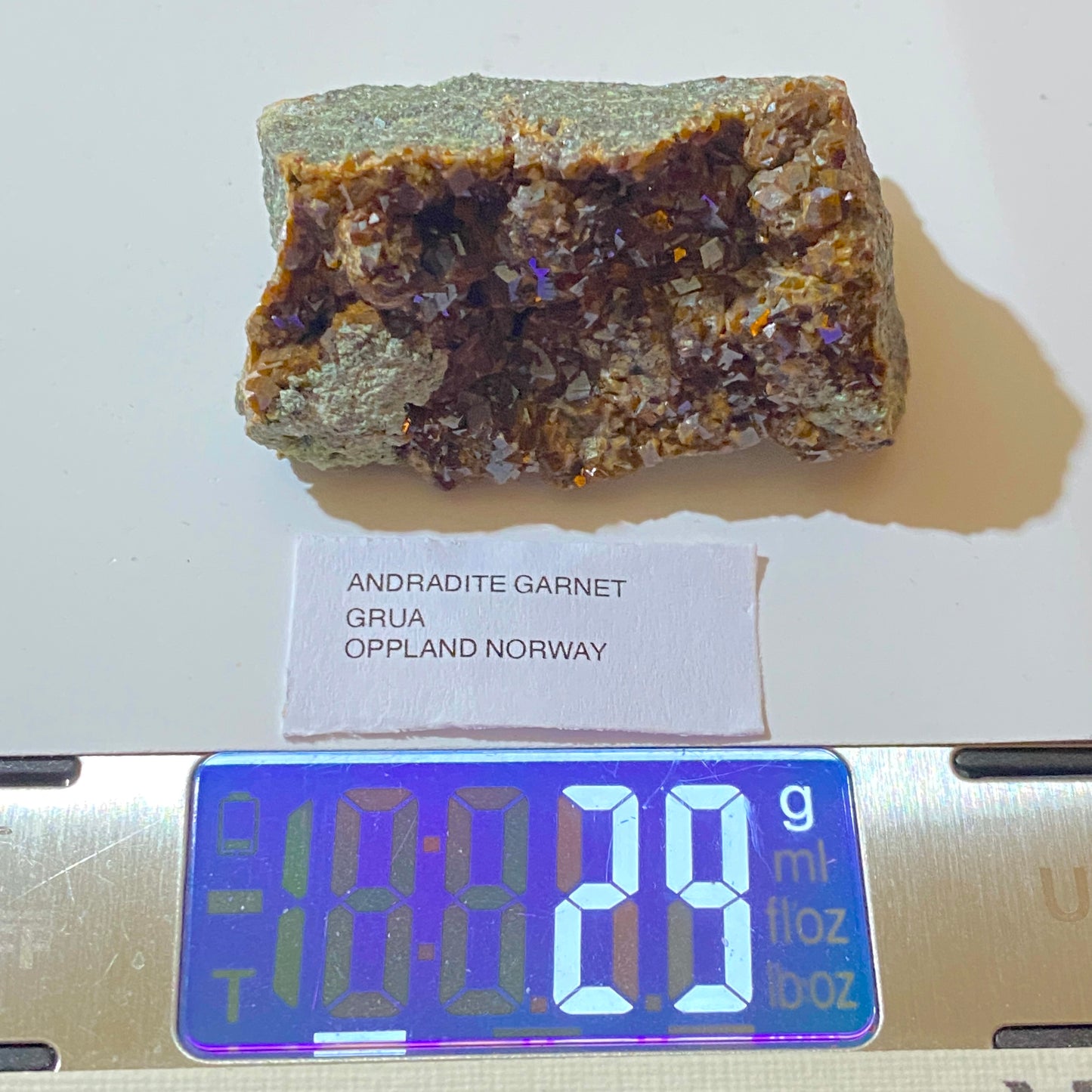 ANDRADITE GARNET CRYSTAL ASSEMBLAGE, SKJERPEMYR MINE, NORWAY 29g MF1562