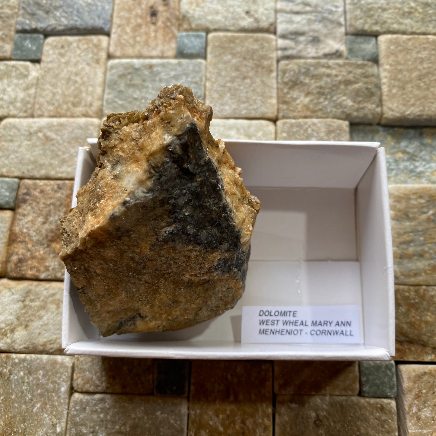 DOLOMITE WITH GALENA : WEST WHEAL MAR ANN, MENHENIOT, CORNWALL  122g MF5234