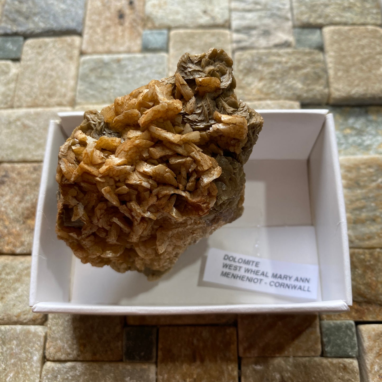 DOLOMITE WITH GALENA : WEST WHEAL MAR ANN, MENHENIOT, CORNWALL  122g MF5234
