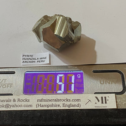 PYRITE BEAUTIFUL SPECIMEN FROM HUANZALA MINE, ANCASH, PERU. 51g MF5235