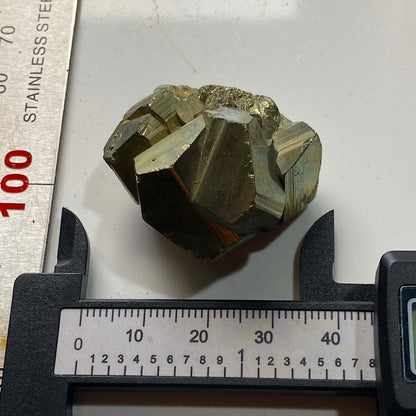 PYRITE BEAUTIFUL SPECIMEN FROM HUANZALA MINE, ANCASH, PERU. 51g MF5235