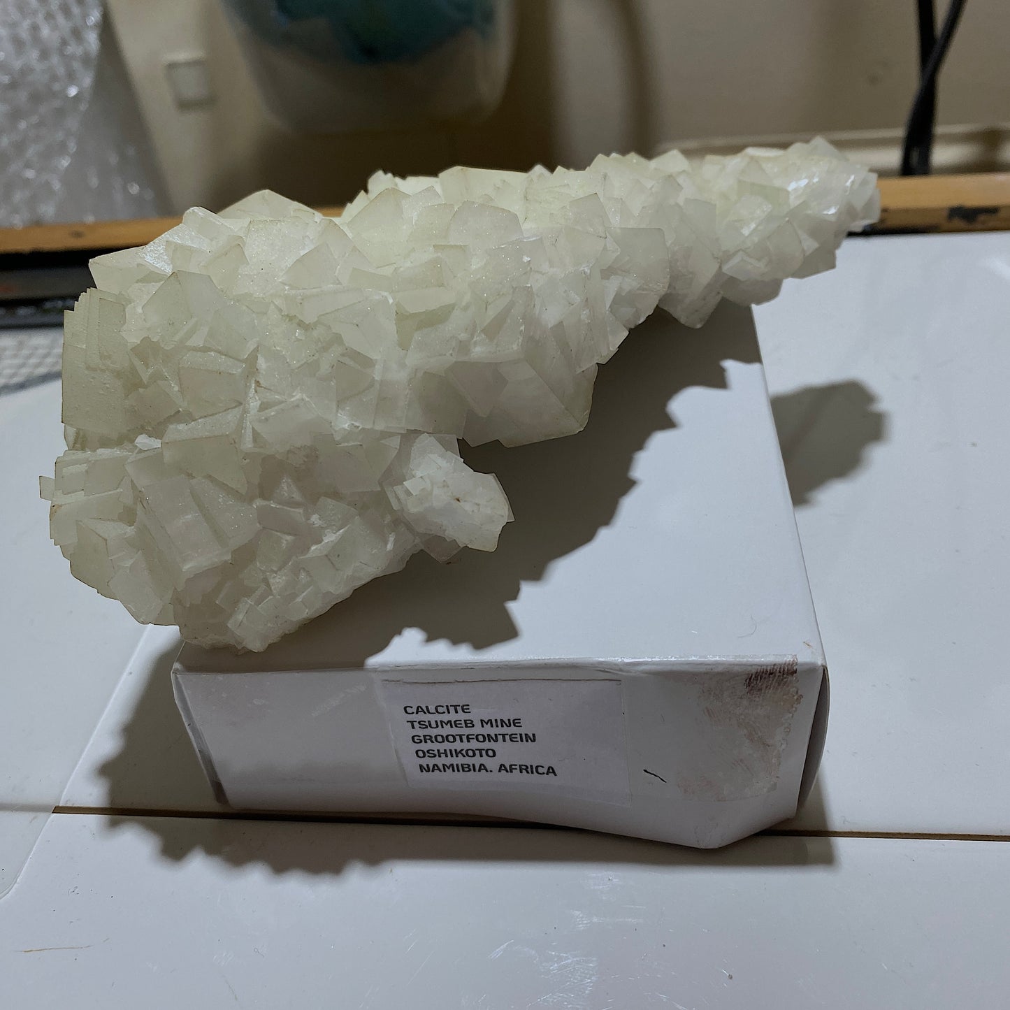 BEAUTIFUL CALCITE CRYSTAL ASSEMBLAGE FROM TSUMEB MINE, NAMIBIA 468g MF1570