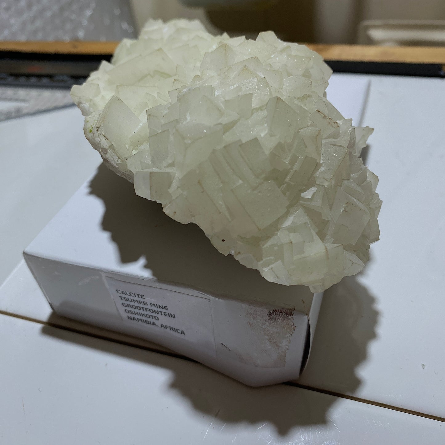 BEAUTIFUL CALCITE CRYSTAL ASSEMBLAGE FROM TSUMEB MINE, NAMIBIA 468g MF1570