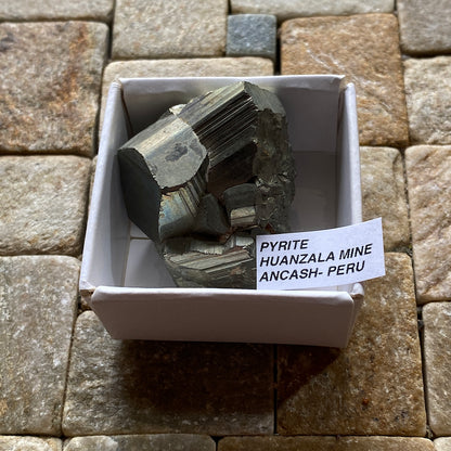 PYRITE BEAUTIFUL SPECIMEN FROM HUANZALA MINE, ANCASH, PERU. 51g MF5235