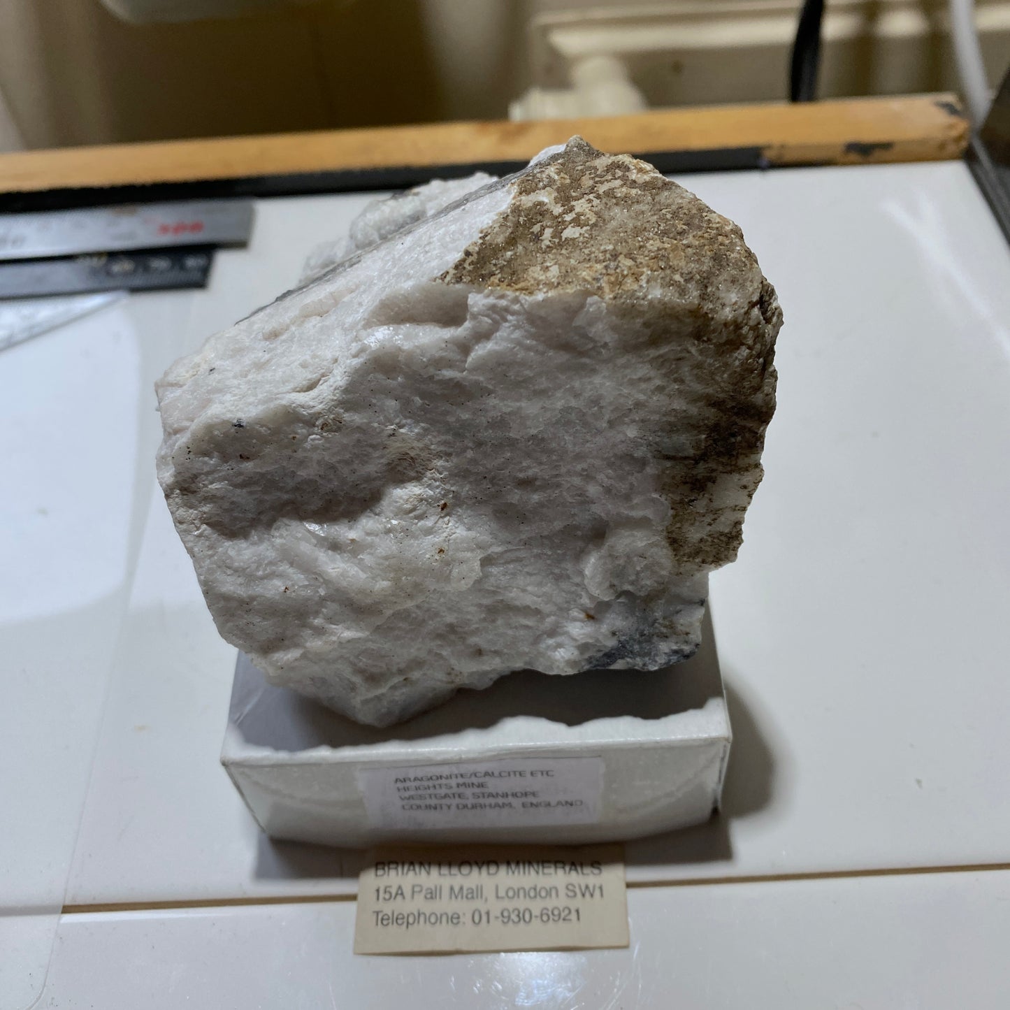 CALCITE WITH ARAGONITE, HEIGHTS MINE, COUNTY DURHAM,ENGLAND. 538g MF1503