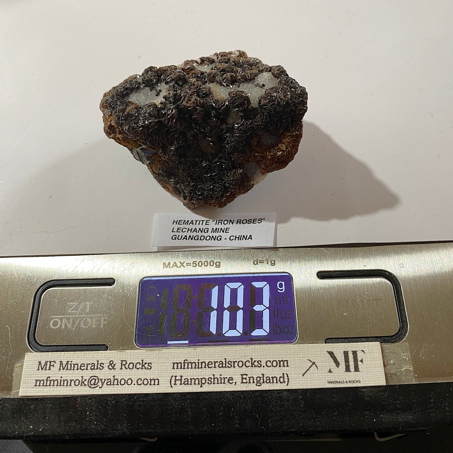 HEMATITE "IRON ROSES" : LECHANG MINE, SHAOGUAN, GUANGDONG, CHINA 103g MF5239