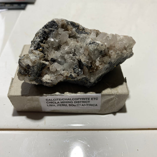 CALCITE/CHALCOPYRITE ETC FROM CHICLA MINING DISTRICT, PERU 140g MF1513