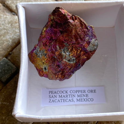 PEACOCK COPPER ORE FROM SAN MARTIN MINE, MEXICO 44g MF2044