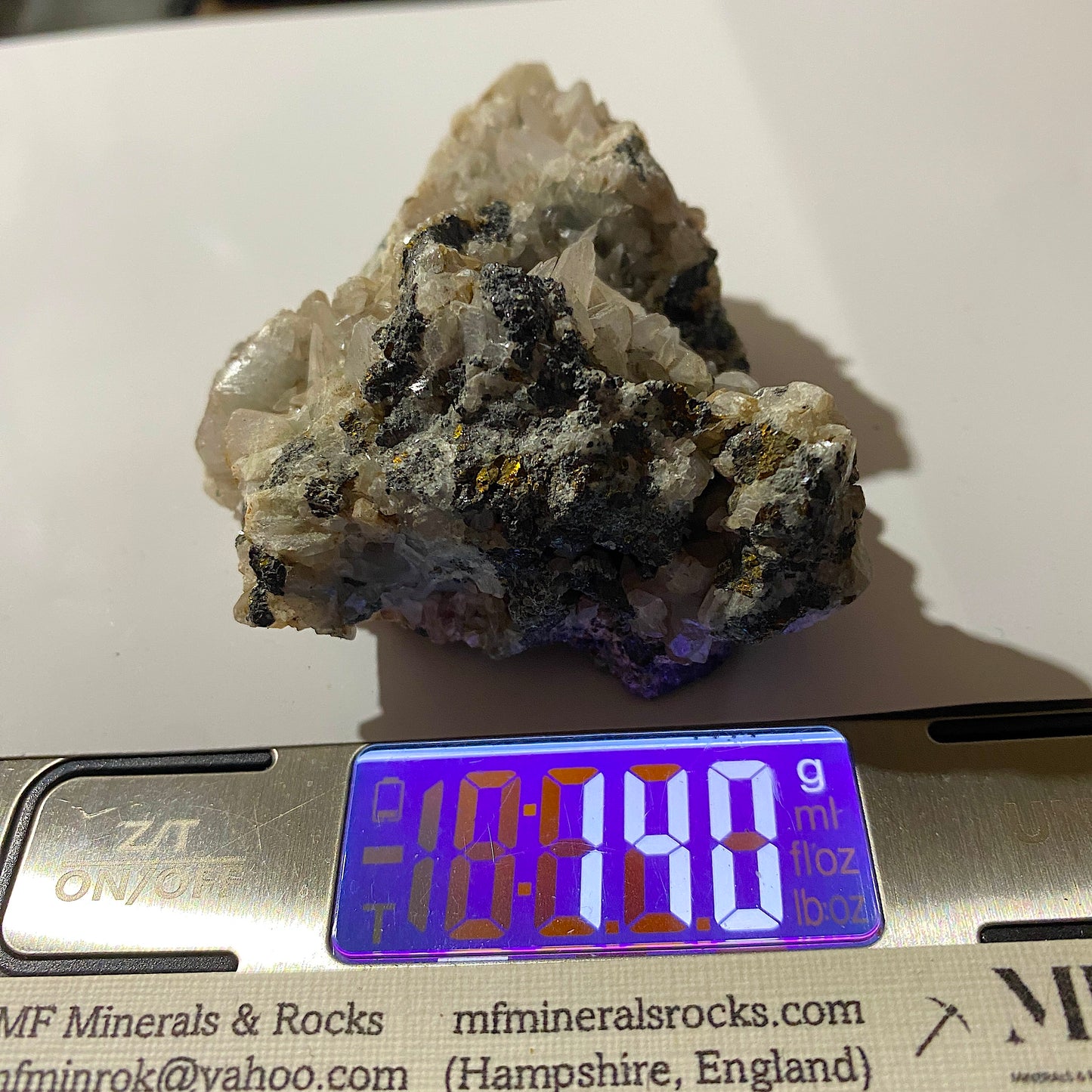 CALCITE/CHALCOPYRITE ETC FROM CHICLA MINING DISTRICT, PERU 140g MF1513
