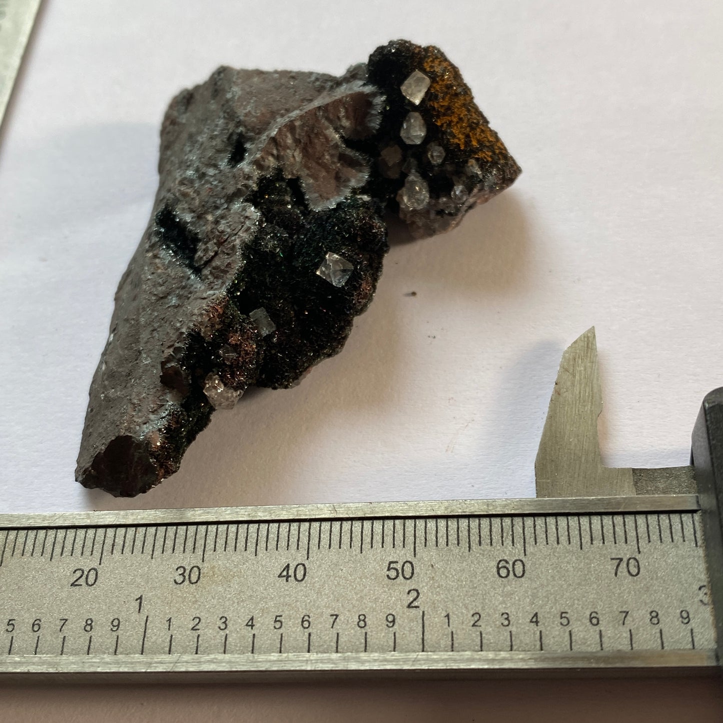 SPECULARITE/HEMATITE/FLUORITE FROM ULLCOATS MINE, CUMBRIA 56g MF2045