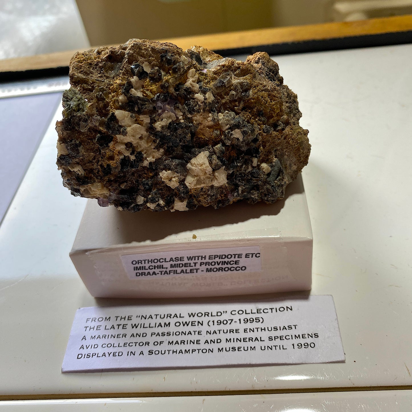 ORTHOCLASE WITH EPIDOTE ETC - IMILCHIL, MOROCCO RARE SPECIMEN 289g MF6851