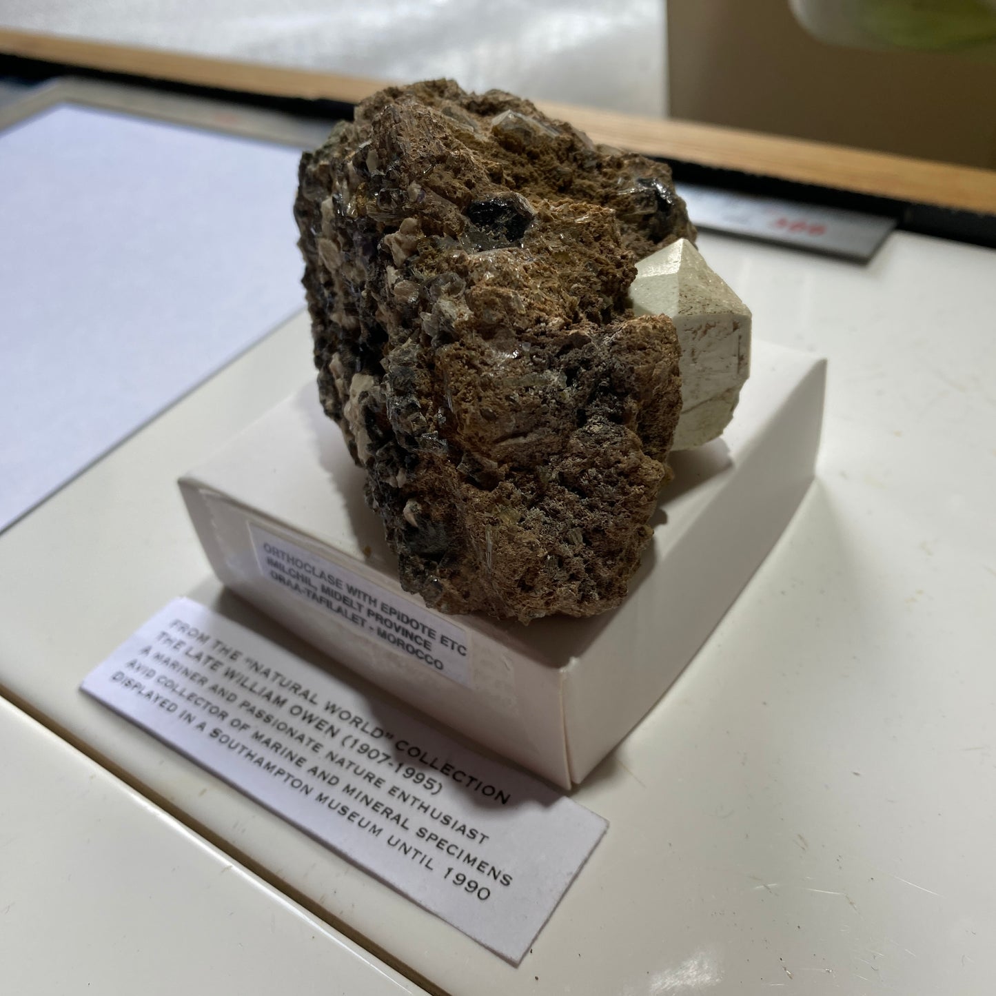 ORTHOCLASE WITH EPIDOTE ETC - IMILCHIL, MOROCCO RARE SPECIMEN 289g MF6851