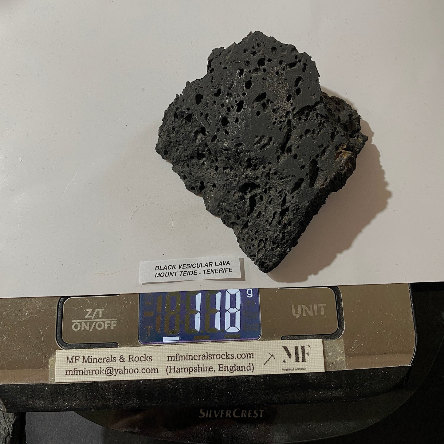 VESICULAR LAVA : MOUNT TEIDE, TENERIFE, SPAIN  118g MF5242