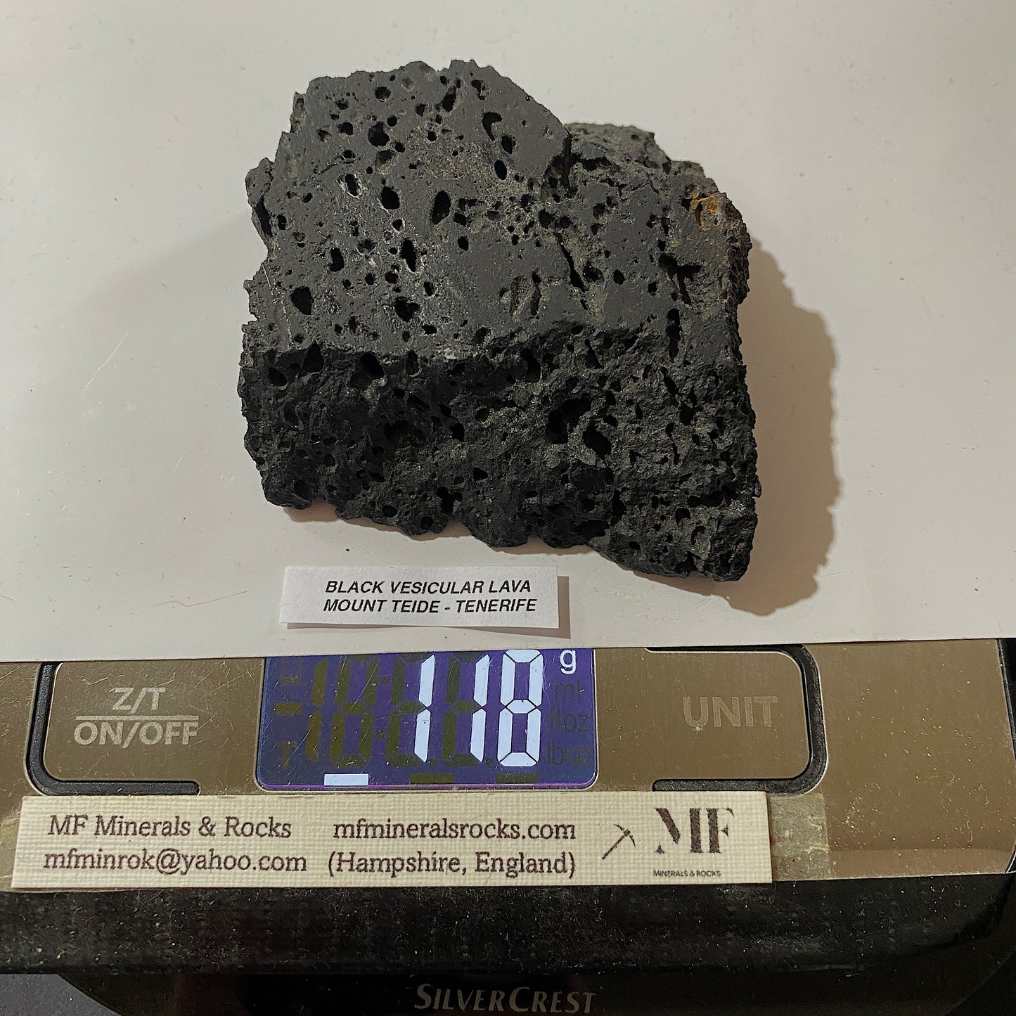 VESICULAR LAVA : MOUNT TEIDE, TENERIFE, SPAIN  118g MF5242