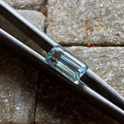 AQUAMARINE BERYL NATURAL MINED GEMSTONE - NDOLA, COPPER BELT, ZAMBIA. 1.30Ct MFG724