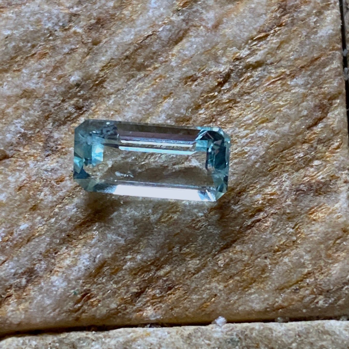 AQUAMARINE BERYL NATURAL MINED GEMSTONE - NDOLA, COPPER BELT, ZAMBIA. 1.30Ct MFG724