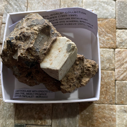 ORTHOCLASE WITH EPIDOTE ETC - IMILCHIL, MOROCCO RARE SPECIMEN 289g MF6851