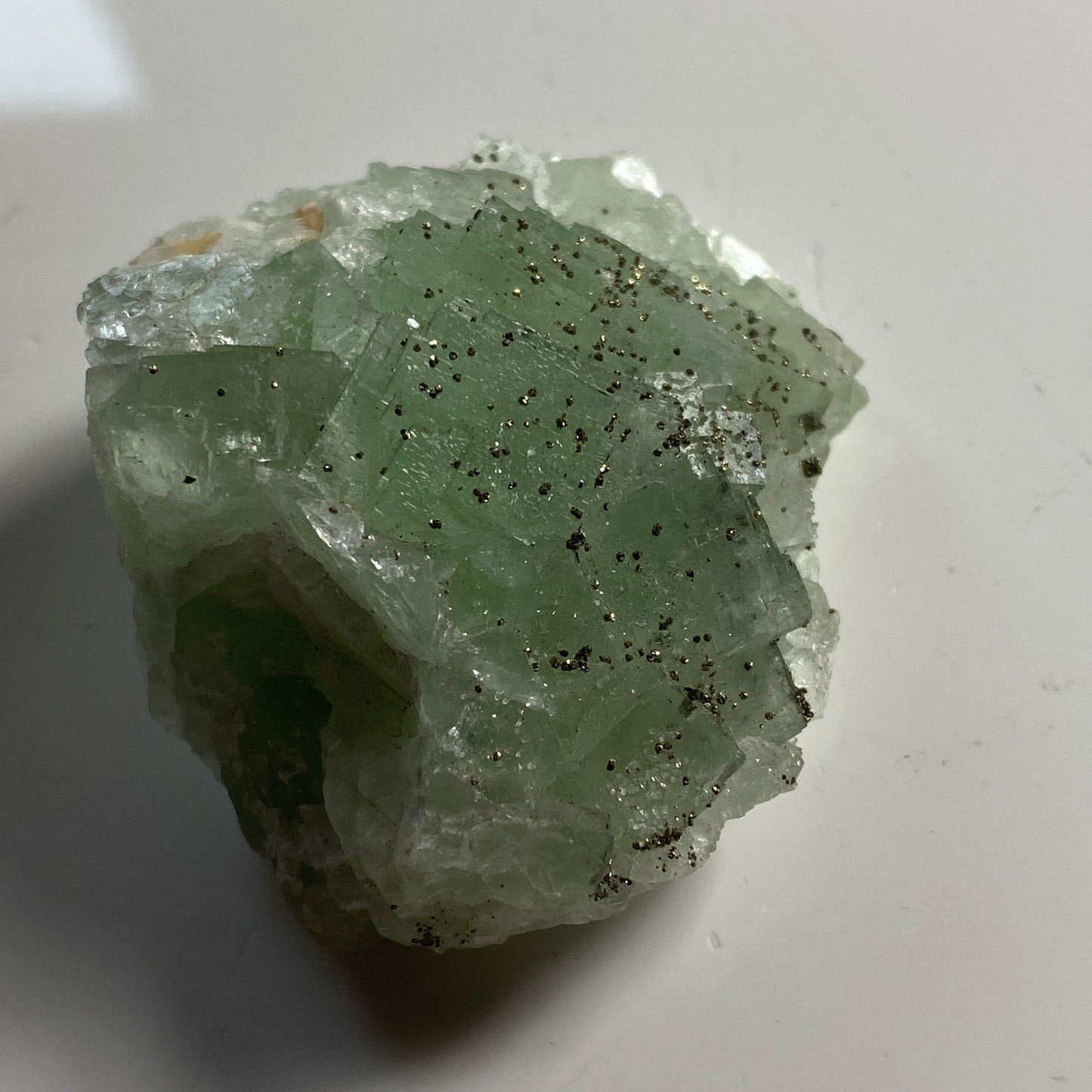 FLUORITE/MARCASITE/QUARTZ. - LADYWASH MINE, EYAM, DERBYSHIRE  64g MF2048