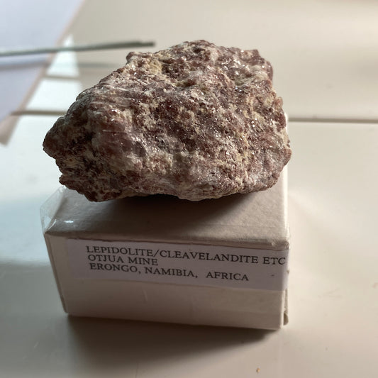 LEPIDOLITE/CLEVELANDITE/QUARTZ - OTJUA MINE, ERONGO, NAMIBIA 85g MF2048