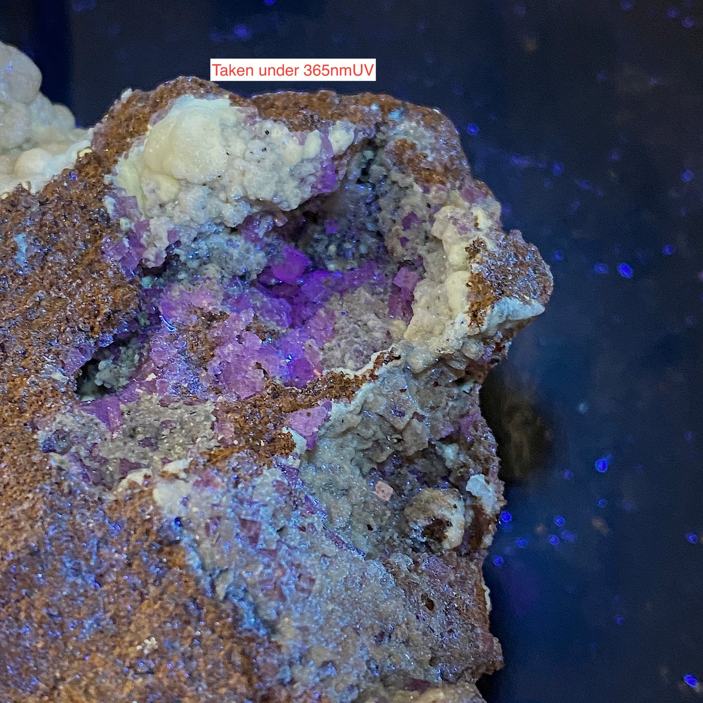 ARAGONITE WITH FLUORITE : HEIGHTS MINE, WESTGATE, CO DURHAM : ENGLAND 959g MF4558